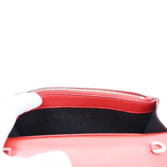 Yves Saint Laurent  Kate Tassel Crocodile Embossed Leather Crossbody Bag Red - Picture 10 of 12